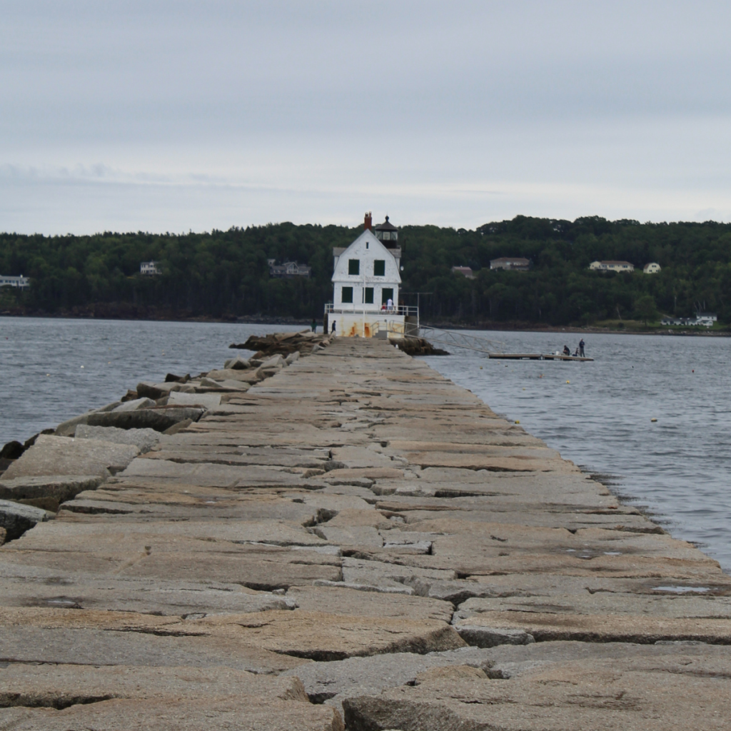 Rockland Breakwater in Maine in November